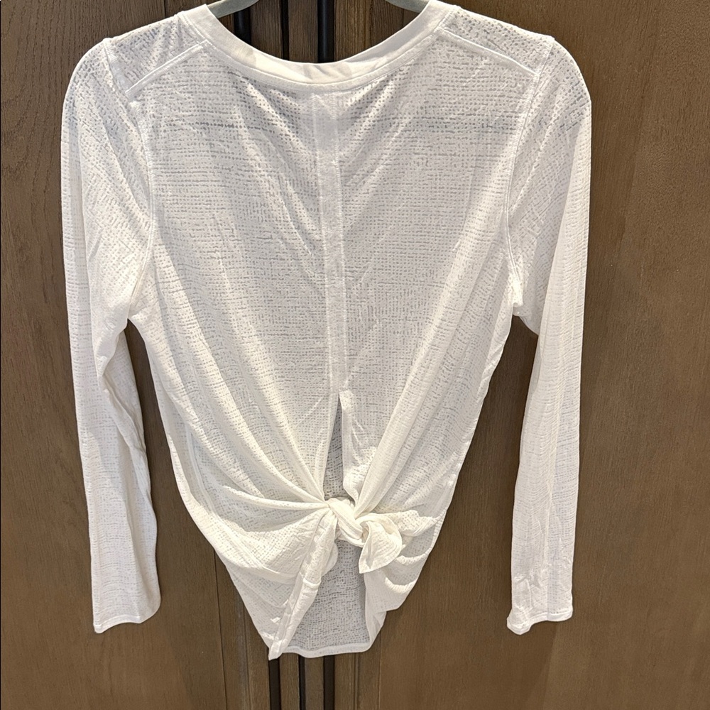 Lululemon Athletica White Split Back Tee - image 3